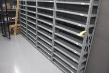 (4) Metal Shelving Units 3' x 12' D x 75" T