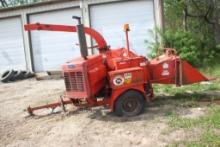 Morbark 200 Pull Behind Brush Chipper w/Diesel Power Unit, Shows 2291hrs on