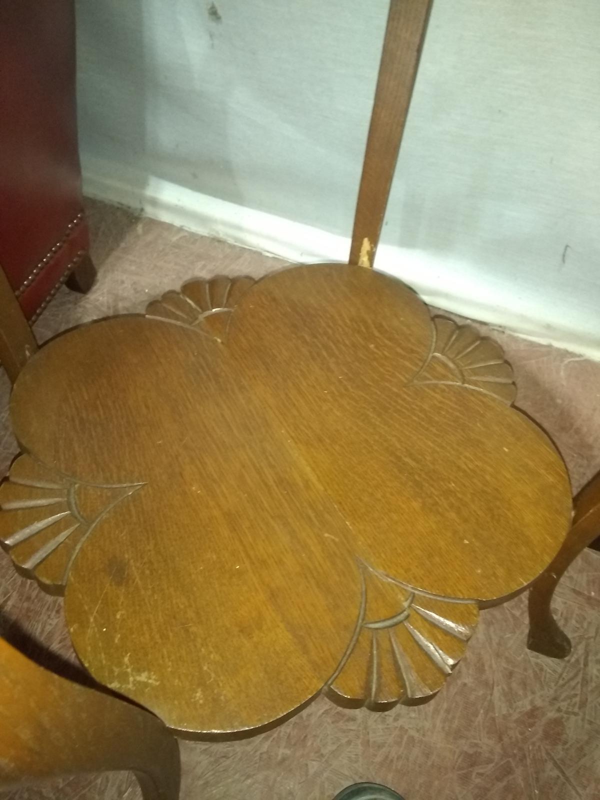 Antique Oak 2 Tier Parlor Table