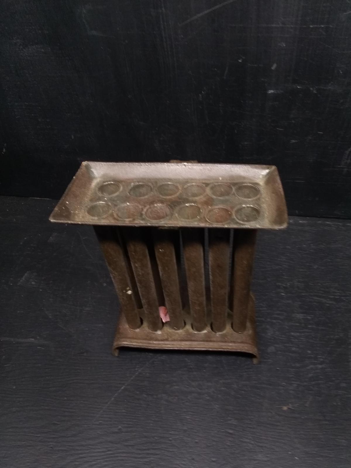 Antique Tin 12 Hole Tapered Candle Mold