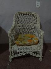 Vintage Wicker Side Chair
