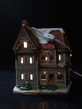 Lefton China Hand painted Lighted House