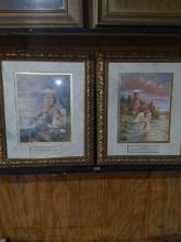 Pair Framed and Double Matted Print-Psalm 119:97/Psalm 104:34 by Dona Gelsinger