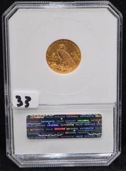 HIGH GRADE 1909 $2 1/2 INDIAN HEAD GOLD COIN