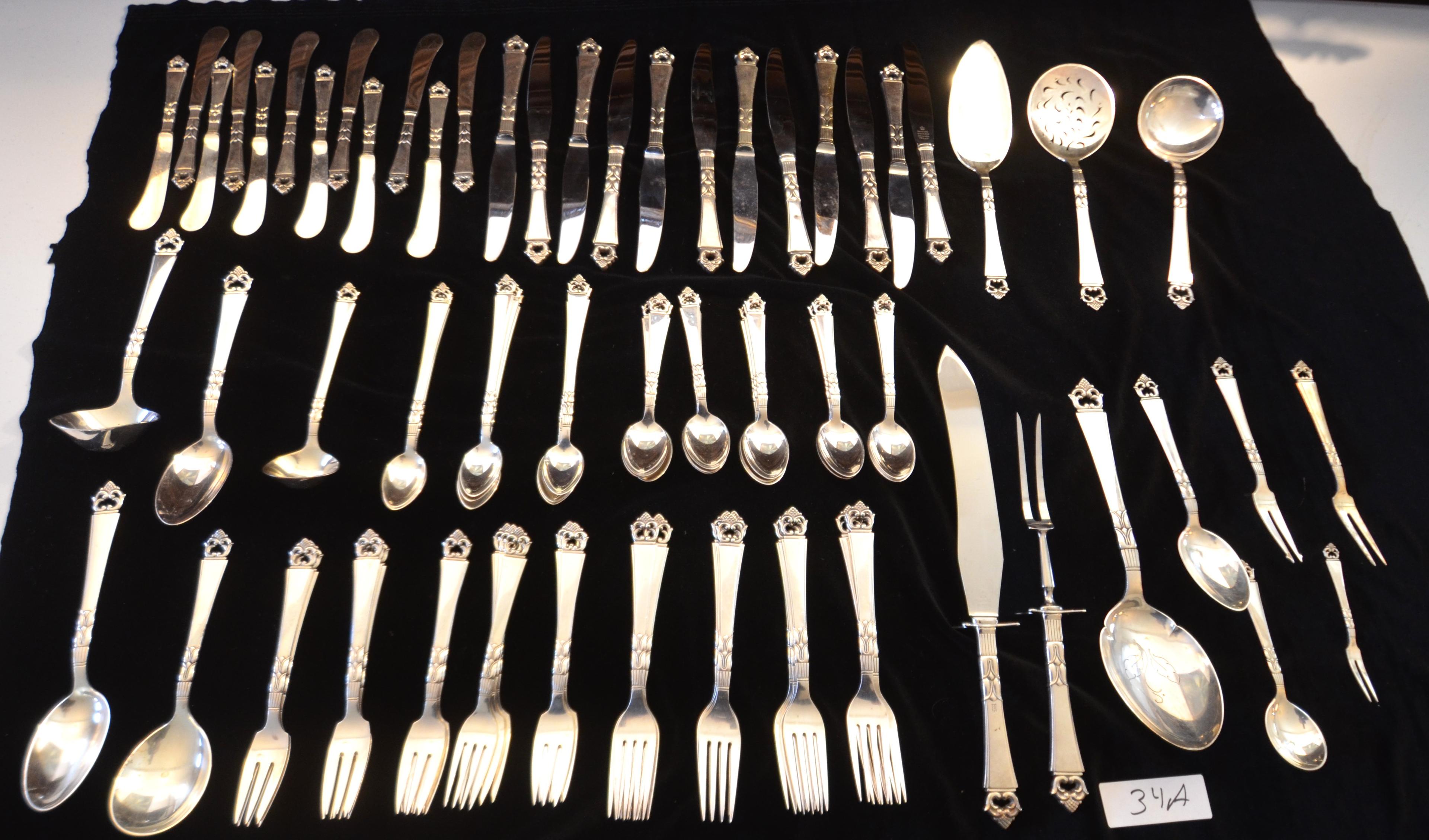 FABULOUS FRIGAST DENMARK STERLING FLATWARE SET