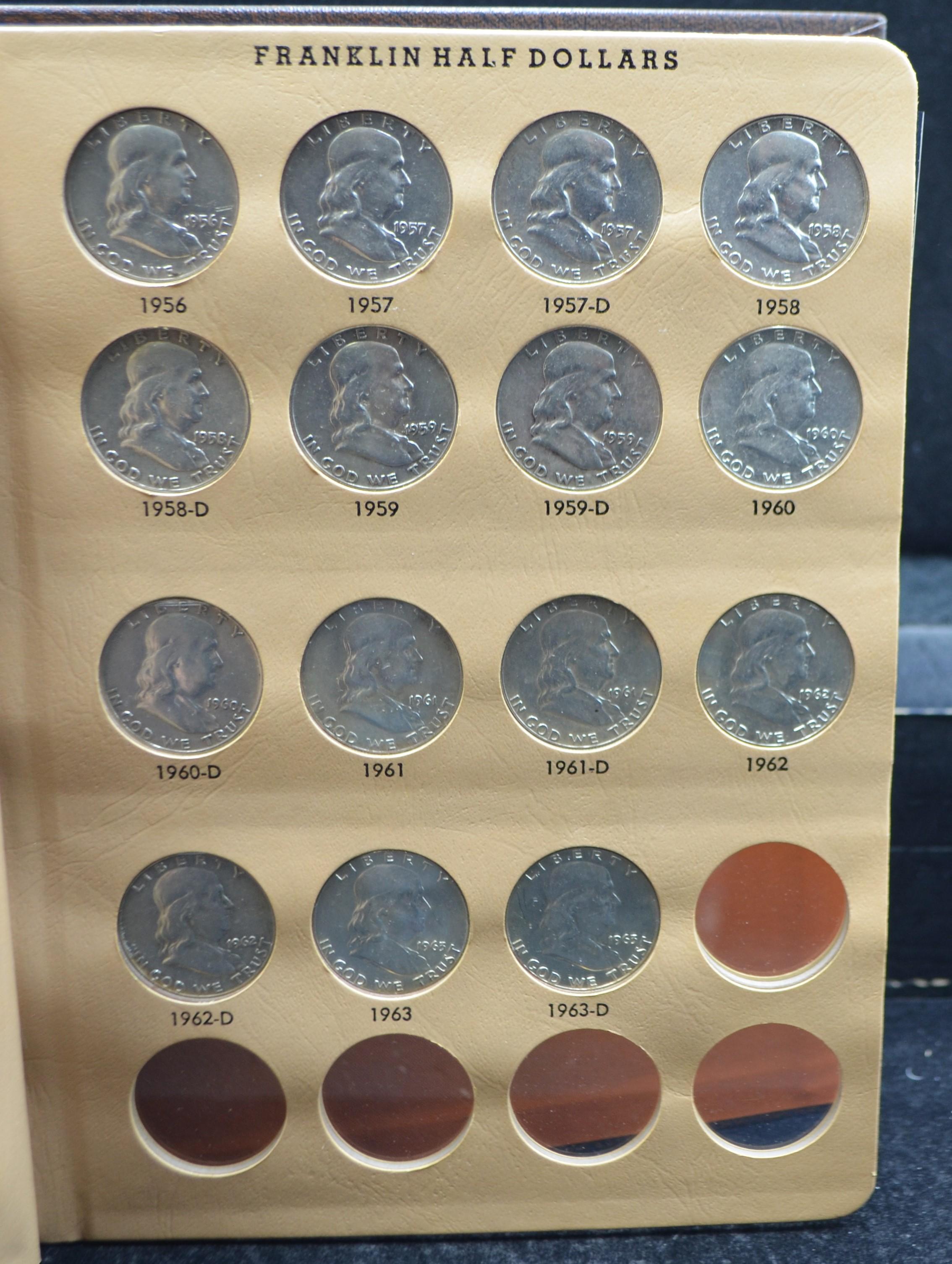 COMPLETE SET OF FRANKLIN HALF DOLLARS 1948-1963