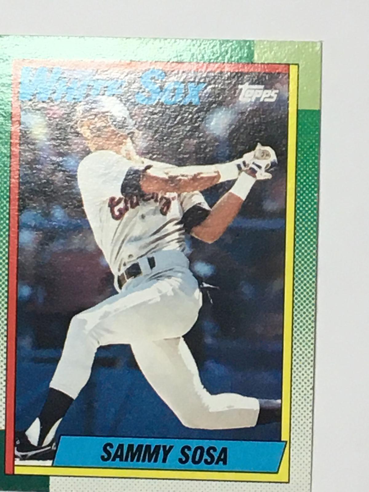 Sammy Sosa Topss Baseball Card 1990 Mint In Top Loader