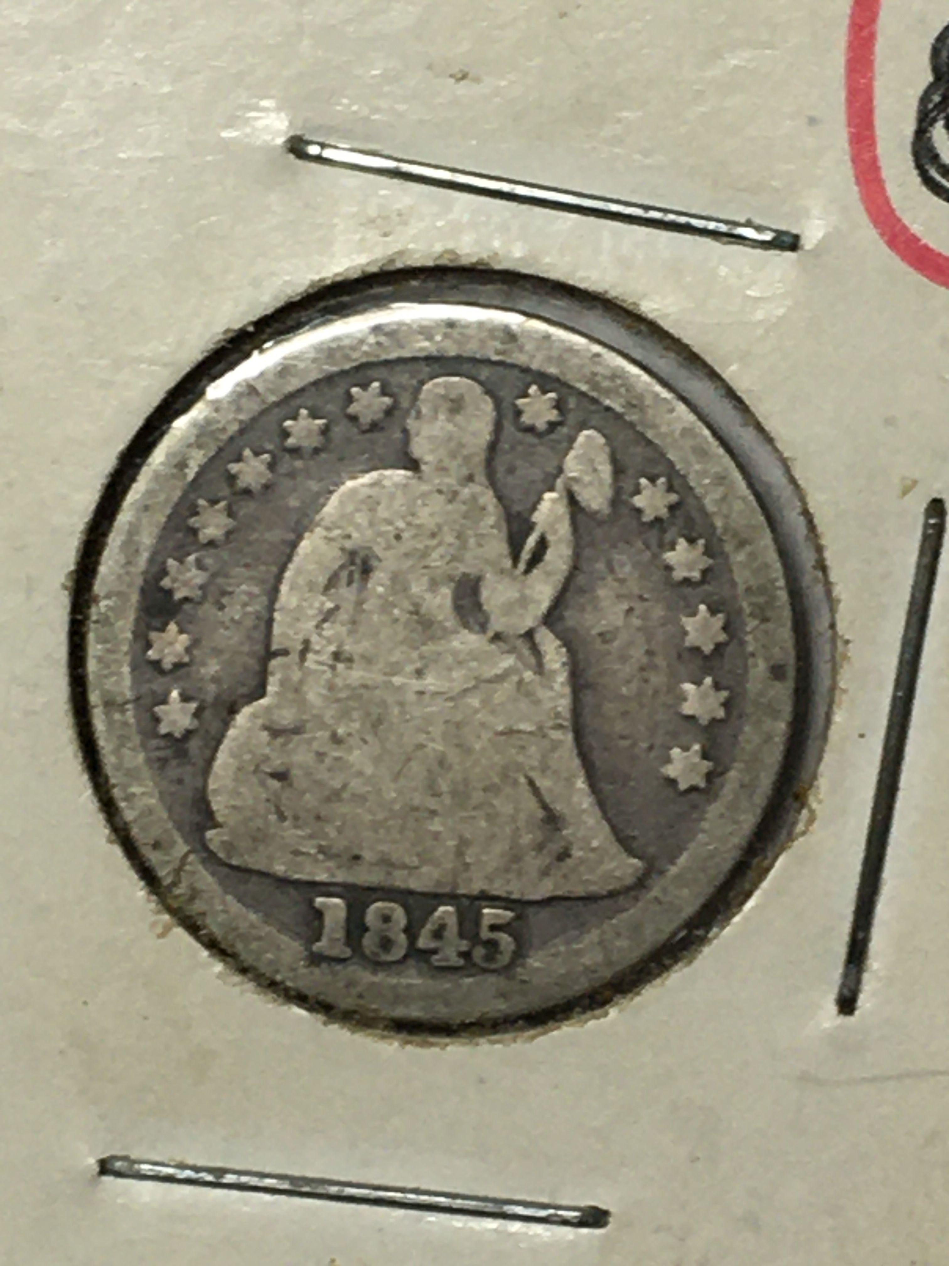 Seated Dime 1845