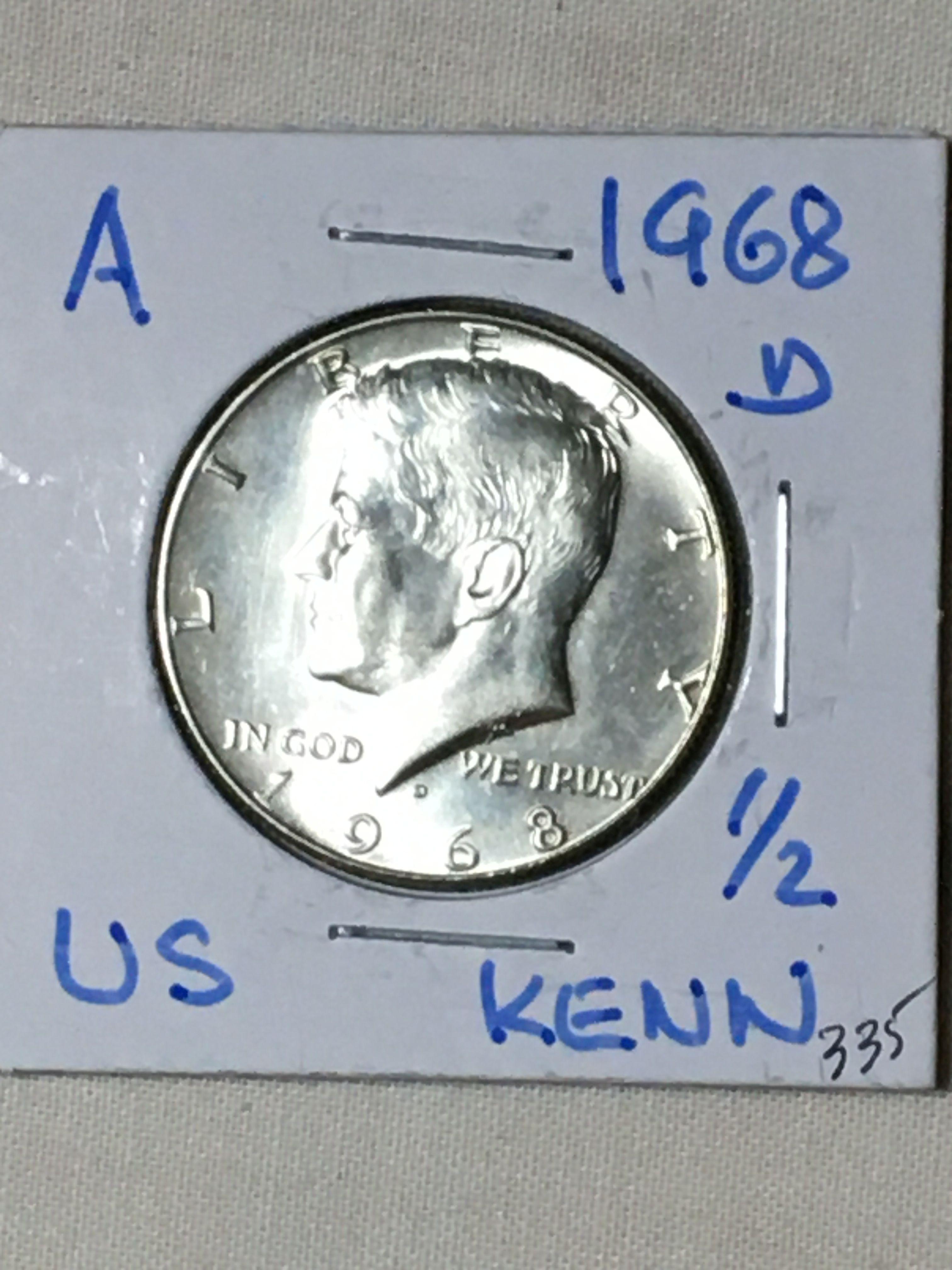 1968 D Kennedy Half Dollar