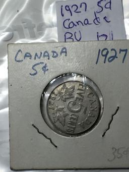 1927 Canadian 5 Cent