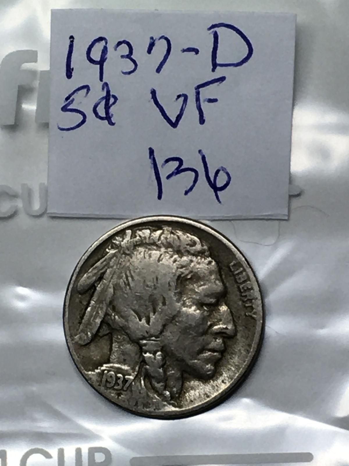 1937 D Buffalo Nickel