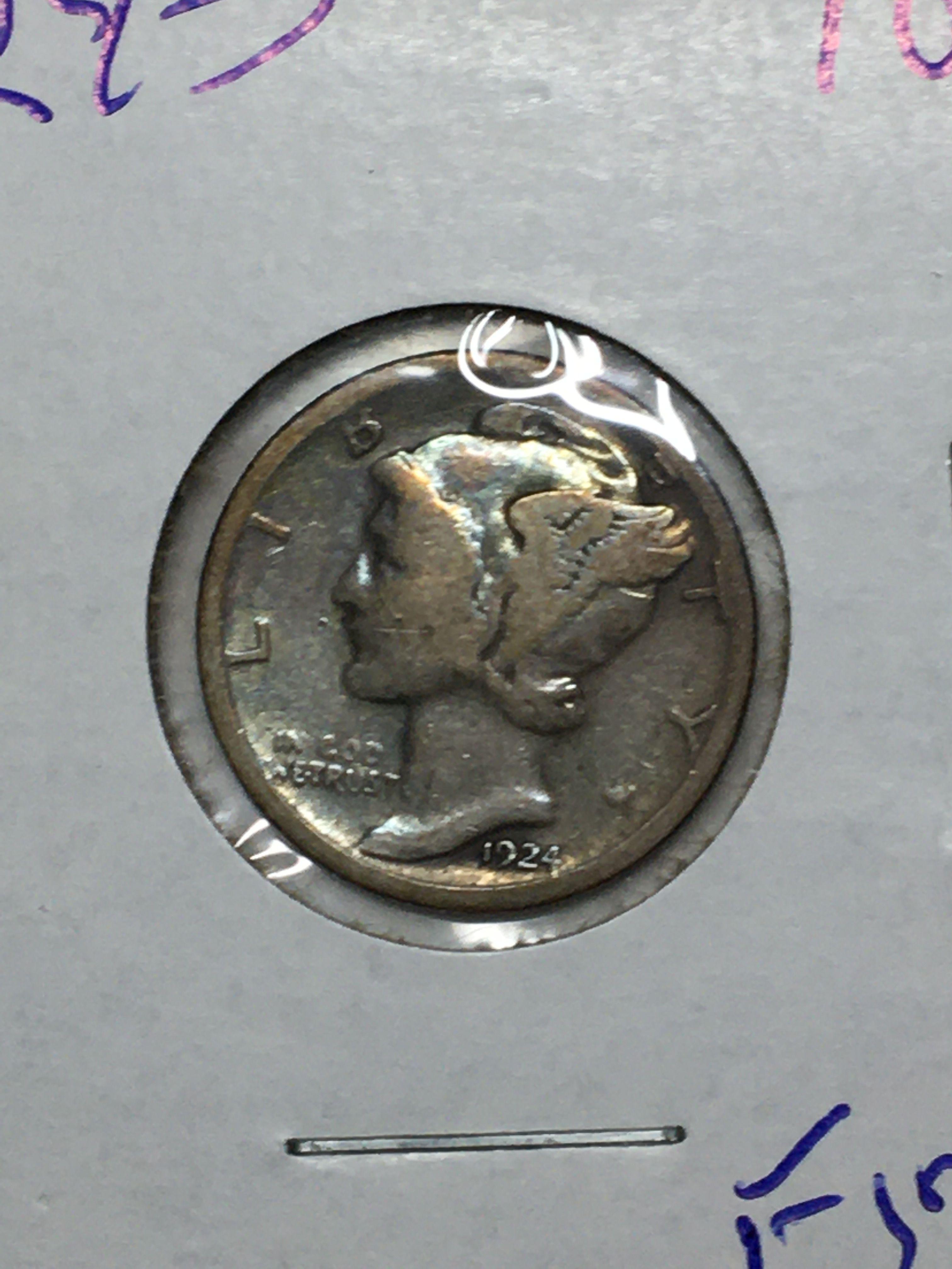 1924 S Mercury Dime