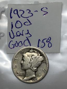 1923 S Mercury Dime