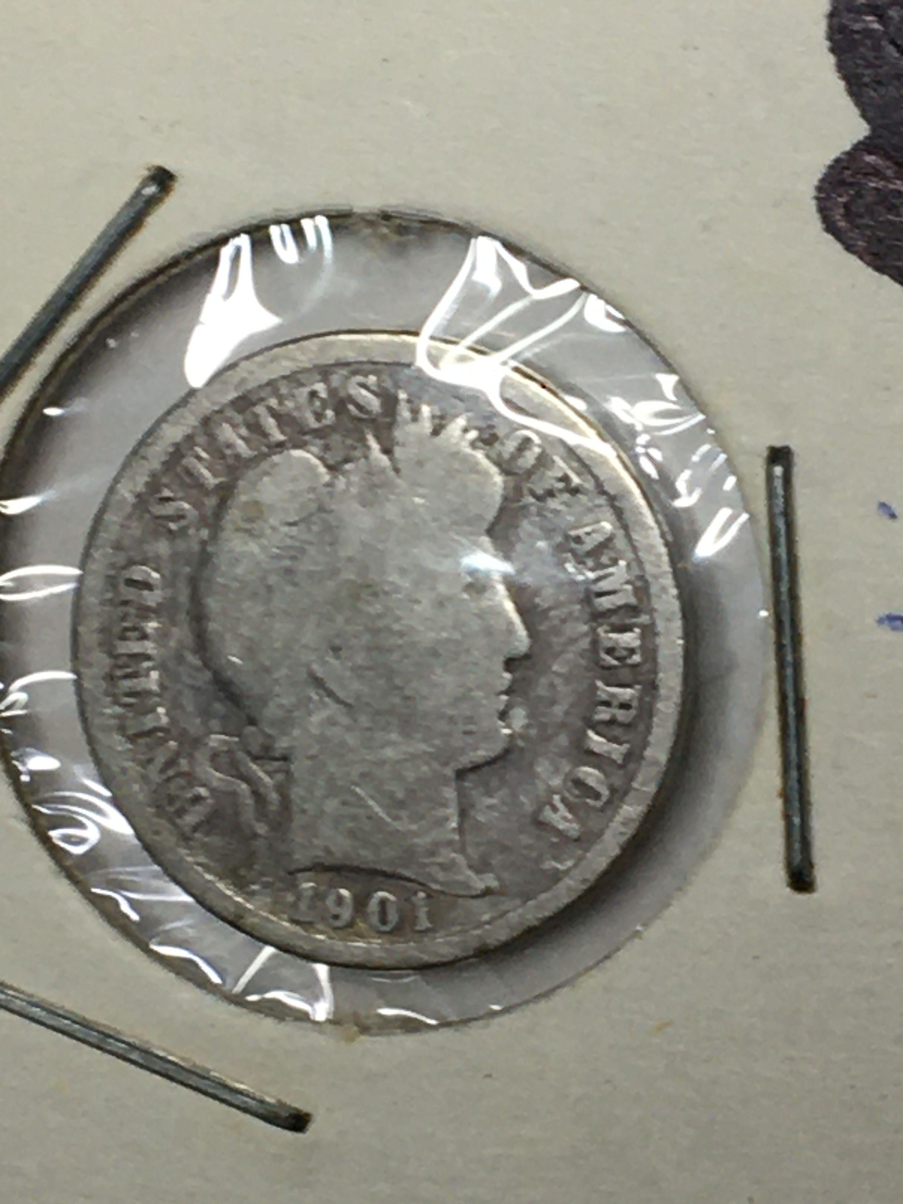 1901 Barber Dime