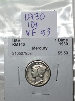 1930 P Mercury Dime