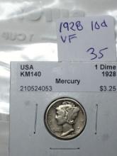 1928 P Mercury Dime