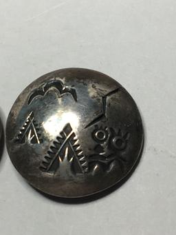 Antique Native Sterling Silver Buttons 8.15 Grams