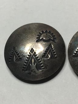 Antique Native Sterling Silver Buttons 8.15 Grams