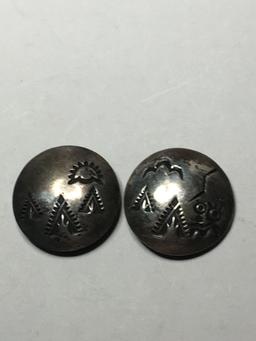 Antique Native Sterling Silver Buttons 8.15 Grams