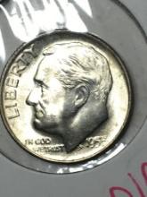 Roosevelt Silver Dime 1953 D/d/d Tripl Ddr Gem