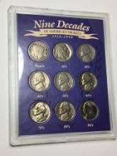 Nine Decades Of American Nickels 1910-1990