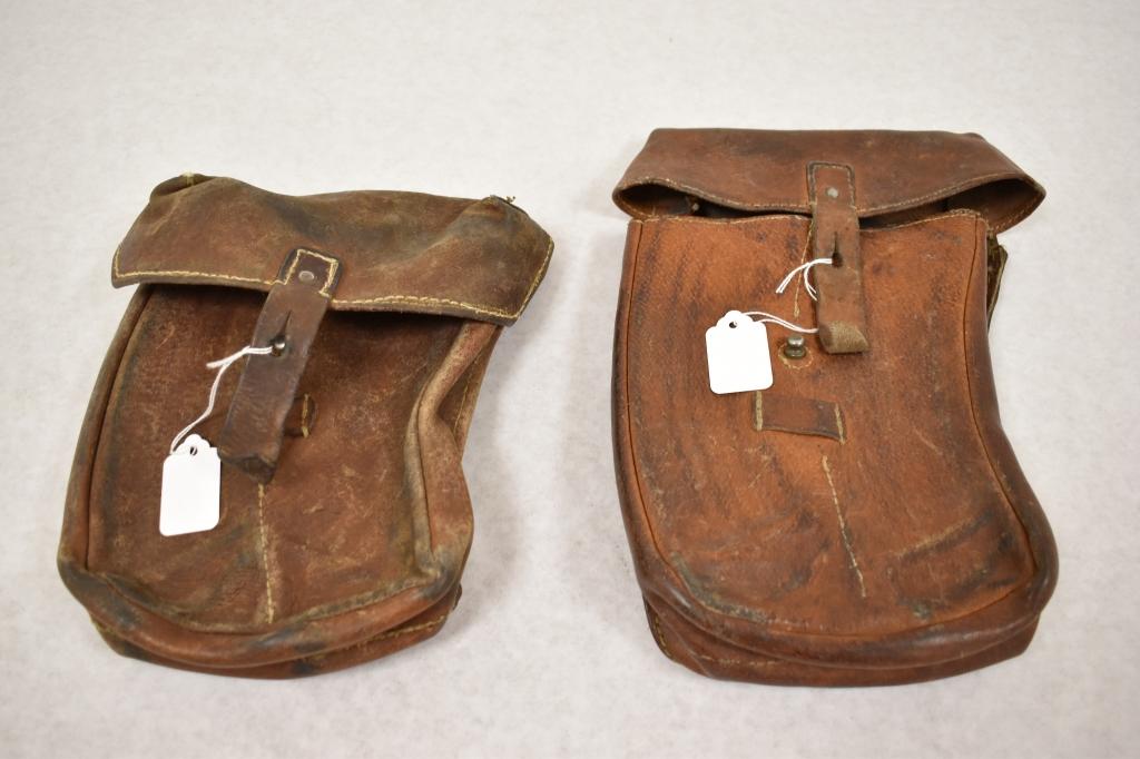 Two East German HK Leather Pouches