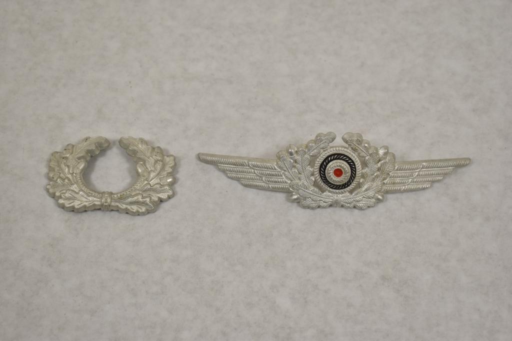 German. WWII Luftwaffe Winged Wreath With Cockade