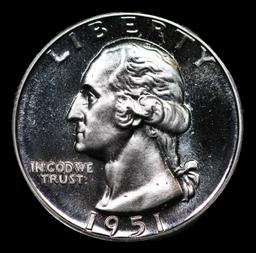 Proof 1951 Washington Quarter 25c Grades GEM Proof Cameo