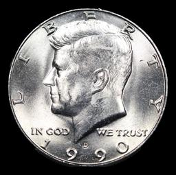 1990-d Kennedy Half Dollar 50c Grades GEM++ Unc