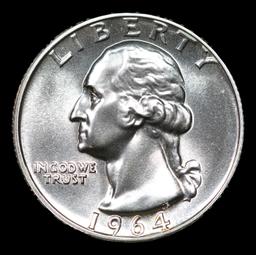 Proof 1964 Washington Quarter 25c Grades GEM++ Proof