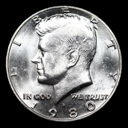 1980-d Kennedy Half Dollar 50c Grades GEM+ Unc