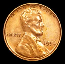Proof 1954 Lincoln Cent 1c Grades Gem++ Proof Red