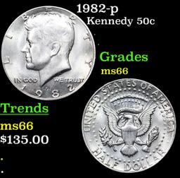 1982-p Kennedy Half Dollar 50c Grades GEM+ Unc