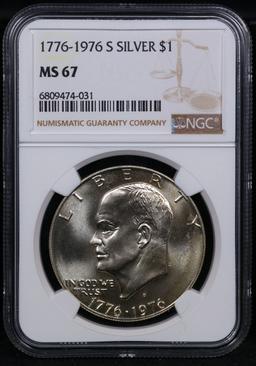 NGC 1976-s Silver Eisenhower Dollar 1 Graded ms67 By NGC.