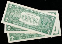 Complete Set of 3 1957 $1 Silver Certificates, One Each of 1957, 1957A, 1957B, AU/CU $1 Blue Seal Si
