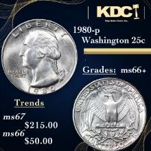 1980-p Washington Quarter 25c Grades GEM++ Unc