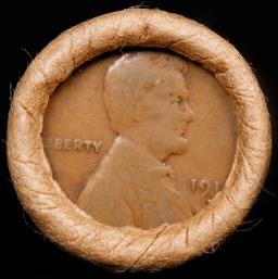 Lincoln Wheat Cent 1c Mixed Roll Orig Brandt McDonalds Wrapper, 1916-d end, Wheat other end