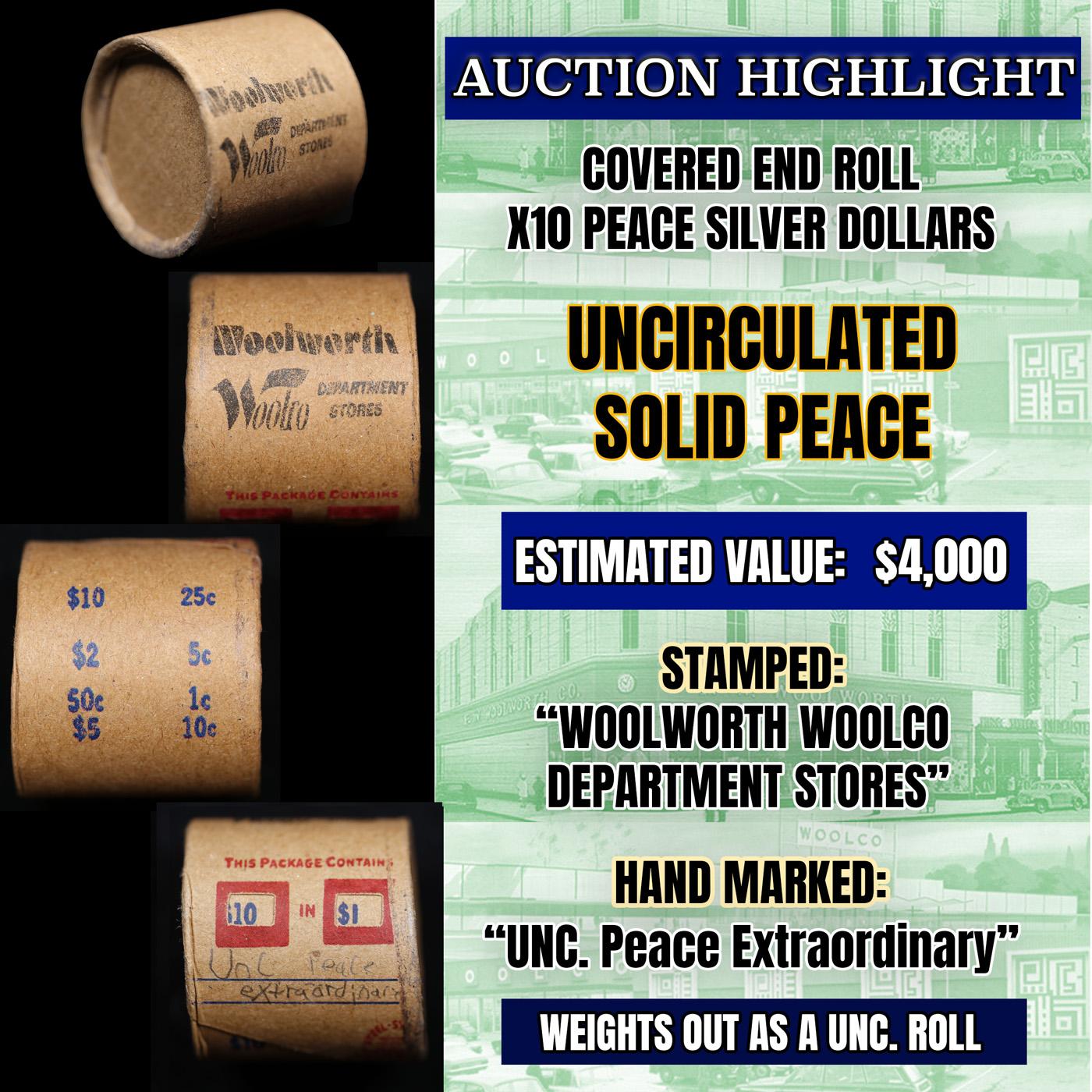 *EXCLUSIVE* Hand Marked "Unc Peace Extraordinary," x20 coin Covered End Roll! - Huge Vault Hoard  (F