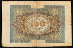 1920 Weimar Germany 100 Marks Banknote P# 69a Grades vf+
