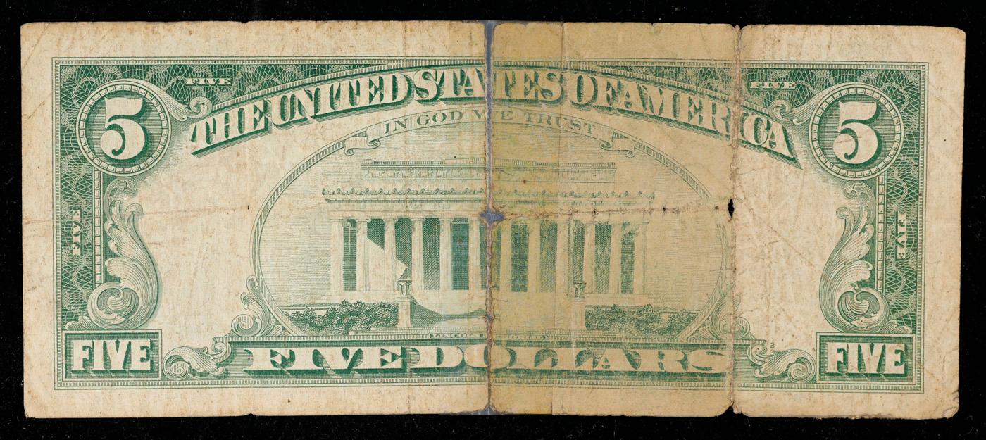 **Star Note** 1963 $5 Red Seal United States Note Grades f details