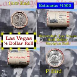 ***Auction Highlight*** Old Casino 50c Roll $10 Halves Las Vegas Casino HorseShoe 1933 walker & P fr