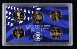 2007 United States Quarters Proof Set - 5 pc set No Outer Box