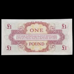Set of 2 Concecutive 1962 Great Britain Military payment 1 Pound Note P# M36A Grades CU