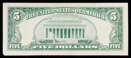 1963 $5 Red Seal United States Note Grades xf