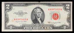 1953B $2 Red Seal United States Note Grades xf