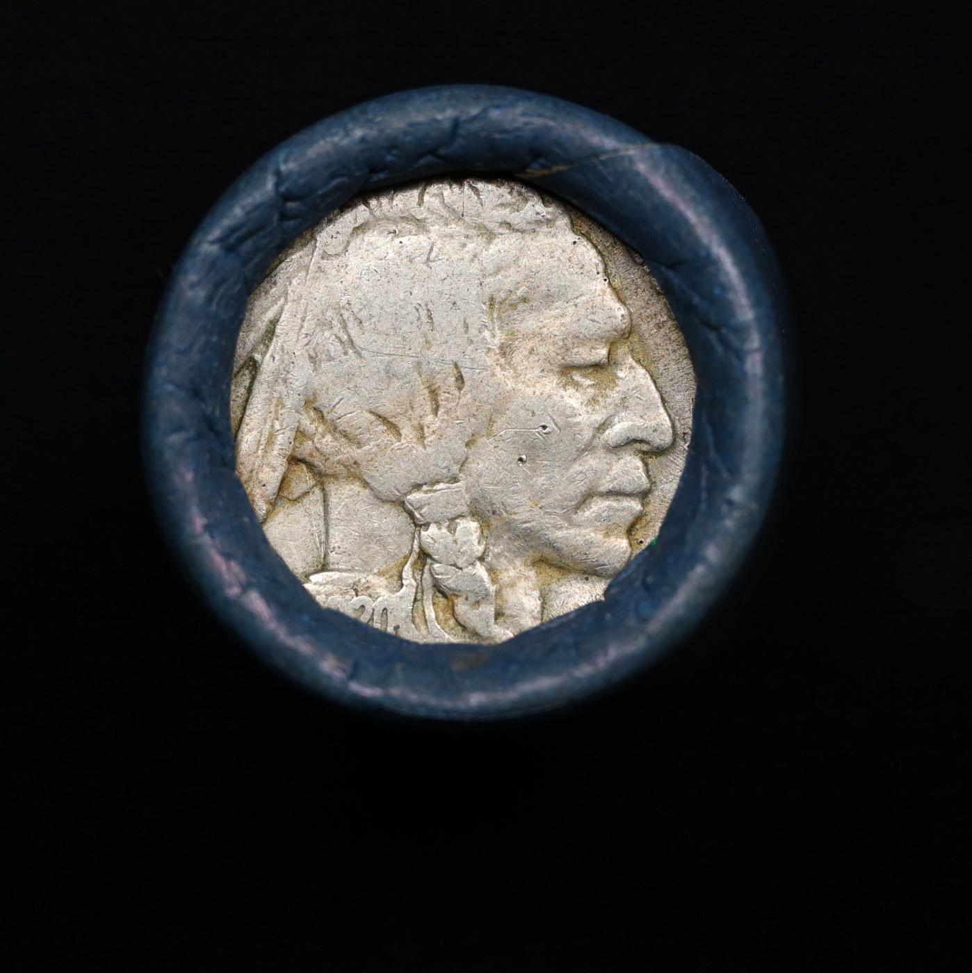 Buffalo Nickel Shotgun Roll in Old Bank Style 'Bell Telephone' Wrapper 1920 & d Mint Ends