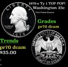 Proof 1979-s Ty 1 Washington Quarter TOP POP! 25c Graded pr70 dcam BY SEGS