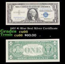 1957 $1 Blue Seal Silver Certificate Grades Gem+ CU