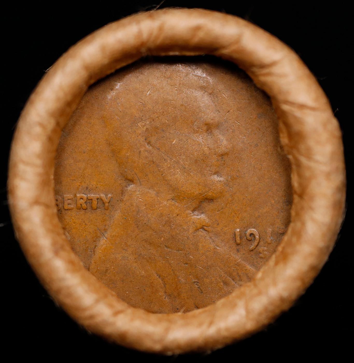 Lincoln Wheat Cent 1c Mixed Roll Orig Brandt McDonalds Wrapper, 1917-s end, Wheat other end