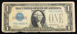 1928B "Funnyback" $1 Blue Seal Silver Certificate Grades vf, very fine